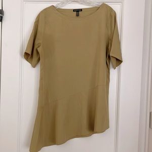 EILEEN FISHER Asymmetrical blouse top Size XS